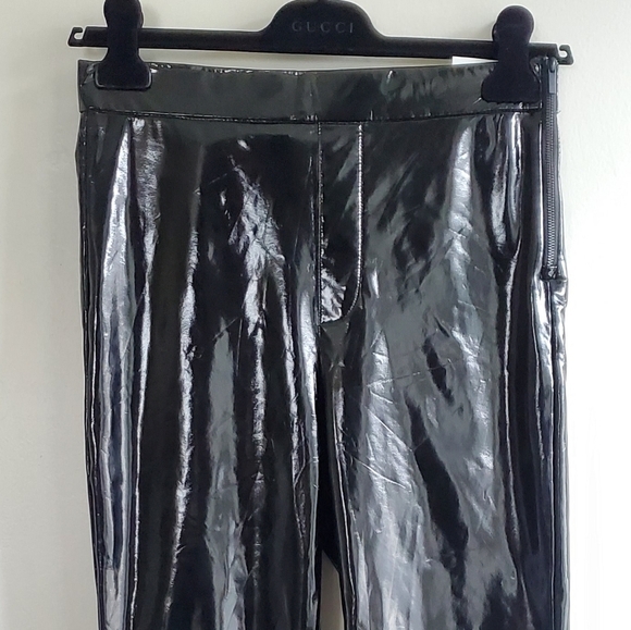Zara Faux Vinyl Blogger Favorite Black Leggings Pants NWT Size Medium - Picture 9 of 16